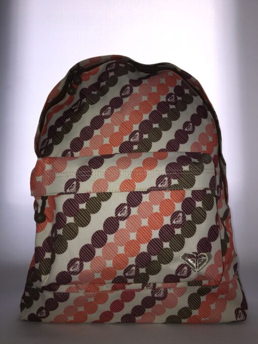 Mochila Roxy Basic Girl ref. XRWBA251 4112617 Beig con topos coral y gránate