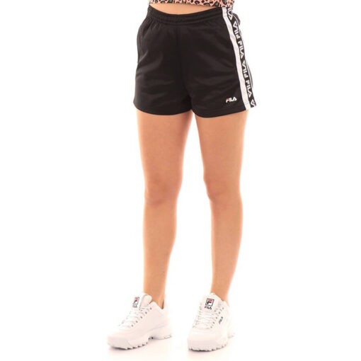 Pantalón Shorts corto FILA chica TTARIN SHORTS Ref. 687689 negro bandas laterales logos