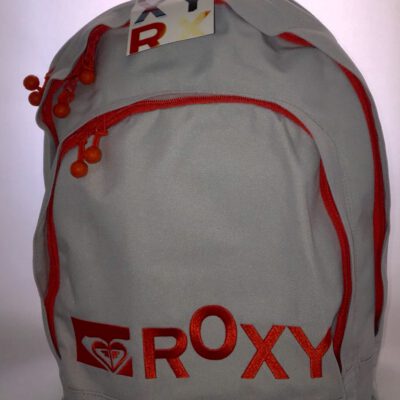 Mochila Roxy triple XRWBA201 Ref. 4111246 Color Gris claro con logo bordado naranja