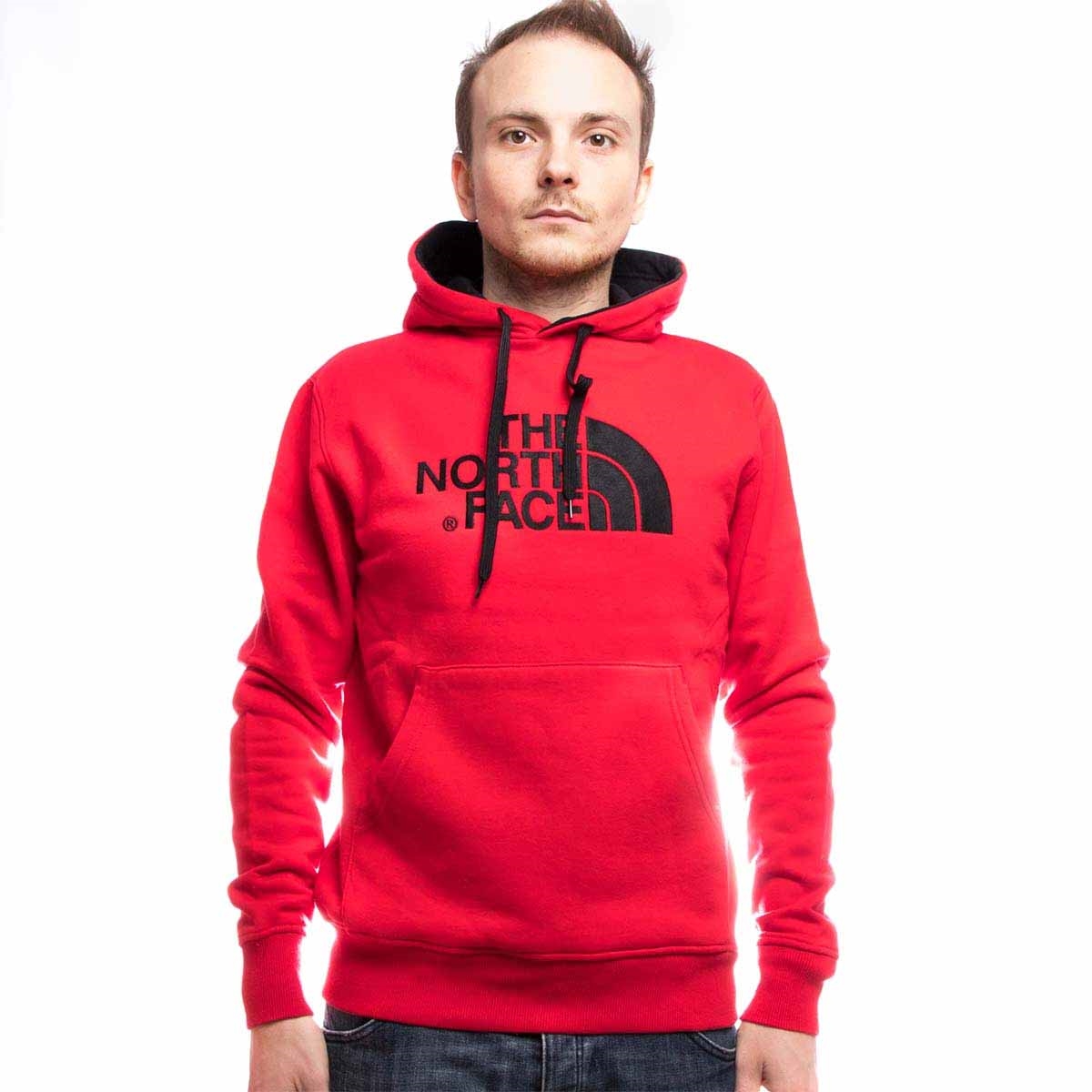 Sudadera THE NORTH FACE hombre con capucha DREW PEAK ref. T0AHJY64M Roja con logo bordado negro | Martimpe Berart - Tienda Moda en Gausach, Vielha, Valle de Aran