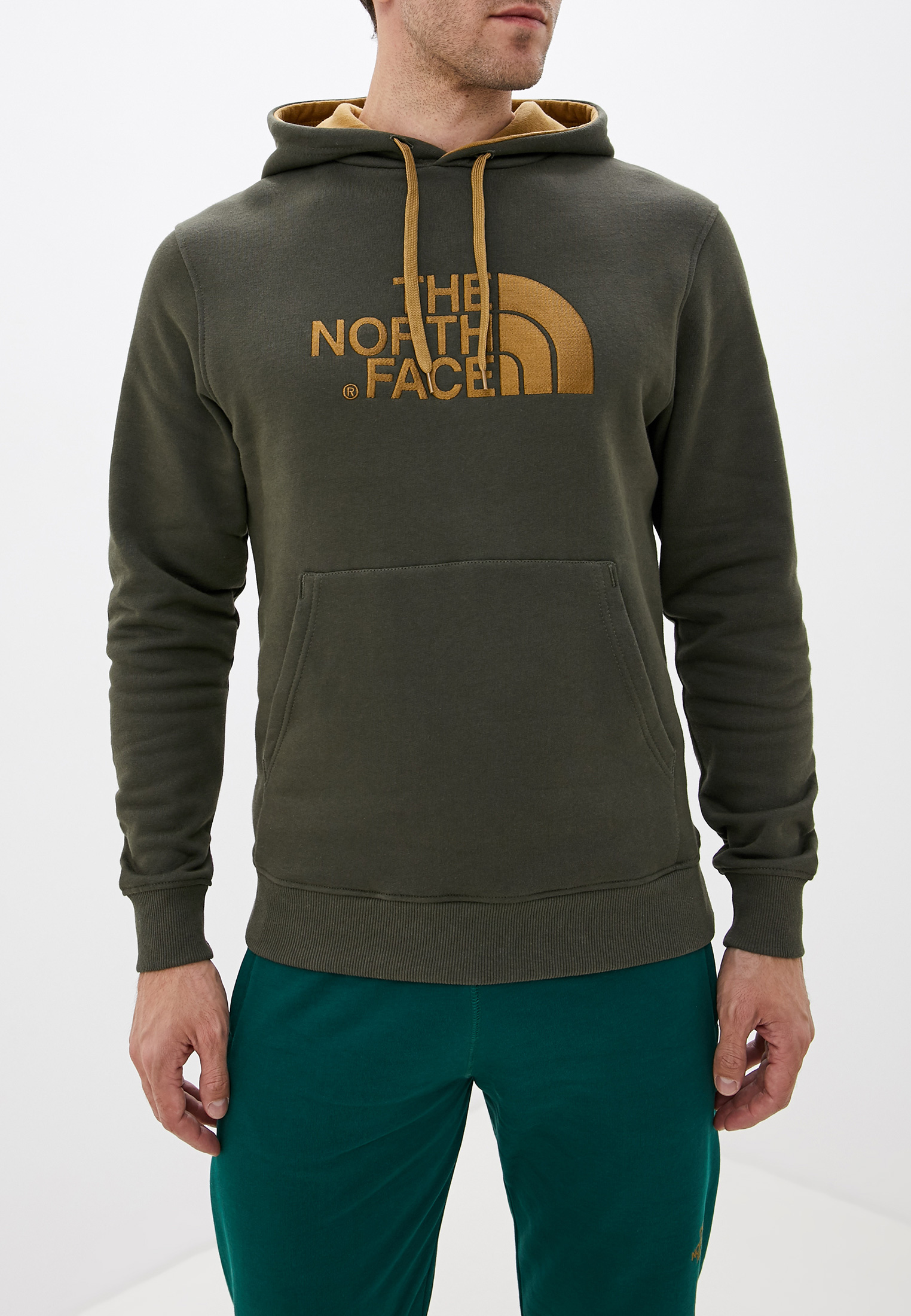 Sudadera THE NORTH FACE hombre con capucha DREW PEAK ref. T0AHJYEU0 Verde  caqui con logo bordado cobre - Martimpe Berart - Tienda de Moda en Gausach,  Vielha, Valle de Aran