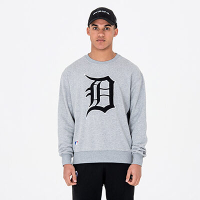 Sudadera NEW ERA Hombre Cuello redondo casual DETROIT TIGERS UNIVERSITY CLUB, GRIS Ref. 11604038 gris parche D en el pecho