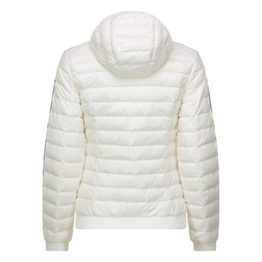 Chaqueta capucha Jott de plumas Mujer Blanc 901 CATHY BASIC franja logos mangas Justoverthetop Color blanco