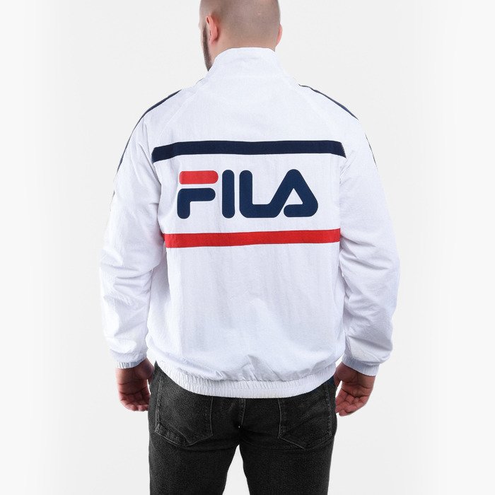 Sudadera FILA Hombre cuello Sweatshirt Jona woven halt zip jacket Ref. 687032 blanca marino y rojo | Martimpe Berart - de Moda en Gausach, Vielha, Valle de Aran