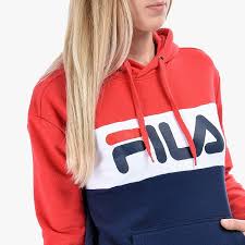 Sudadera FILA con capucha LORI HOODY WOMEN Ref. 687042 Roja, y marino | Martimpe Berart Tienda de Moda en Gausach, Vielha, Valle de Aran