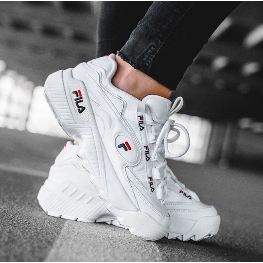 Zapatillas blancas mujer fila hotsell