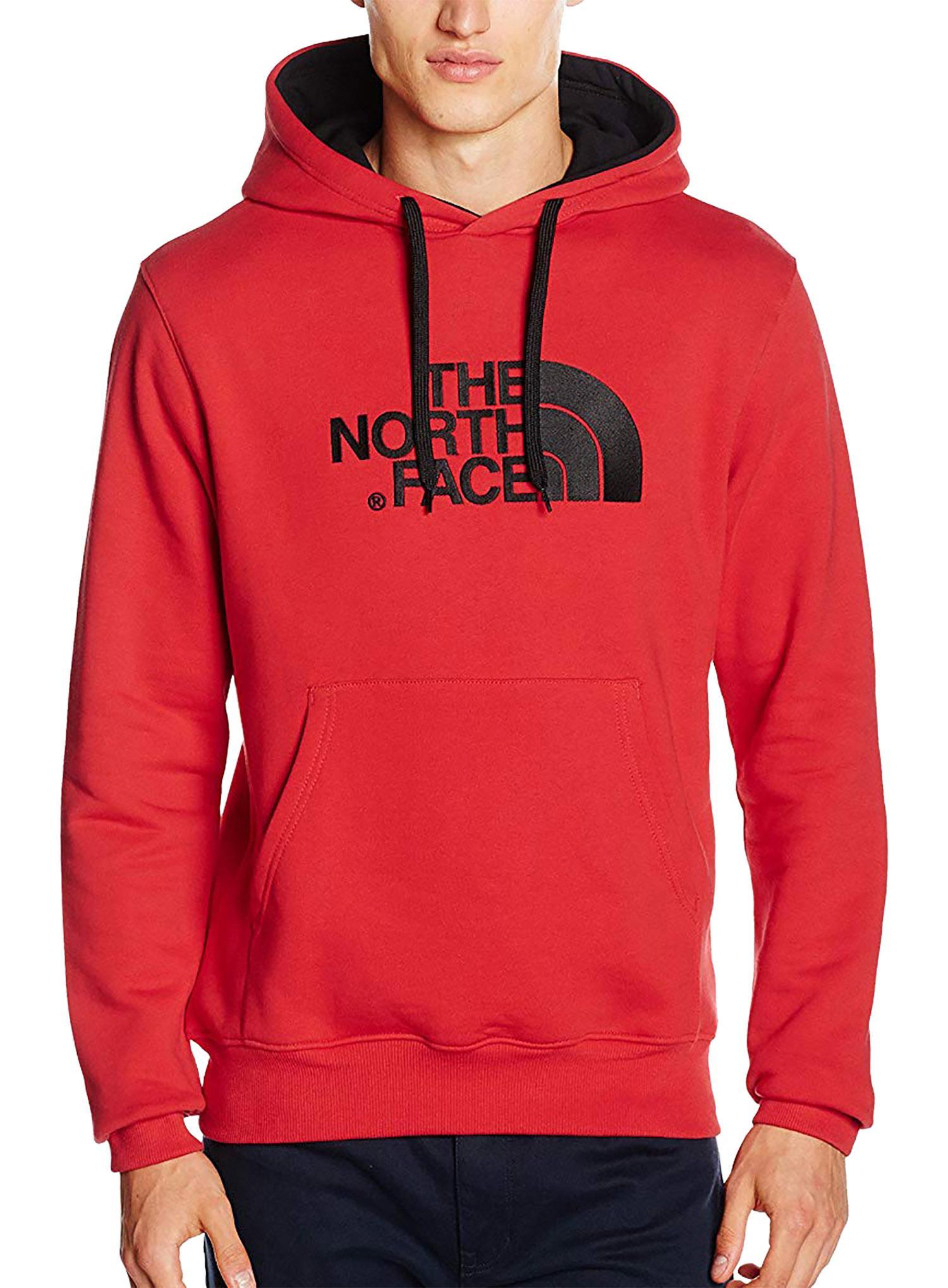 Sudadera THE NORTH FACE hombre con capucha DREW PEAK ref. T0AHJY64M Roja con bordado negro - Martimpe Berart - Tienda de Moda en Gausach, Vielha, Valle de Aran