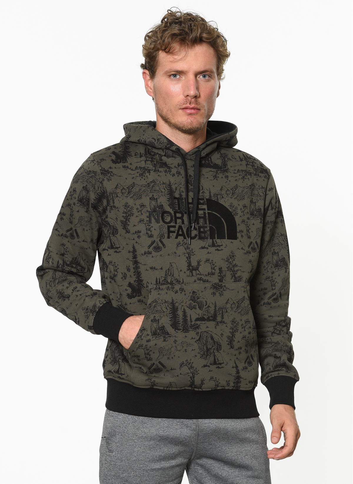 Sudadera THE NORTH FACE hombre con capucha Drew Peak ref. T0AHJYXFZ Caqui  dibujos montaña negros - Martimpe Berart - Tienda de Moda en Gausach,  Vielha, Valle de Aran