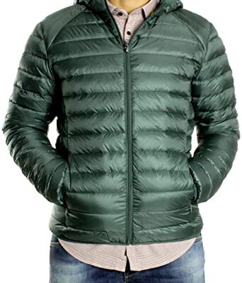 Chaqueta con capucha Jott de plumas pato Hombre 3900/236 Vert Fonce NICO BASIC Justoverthetop Verde oscuro