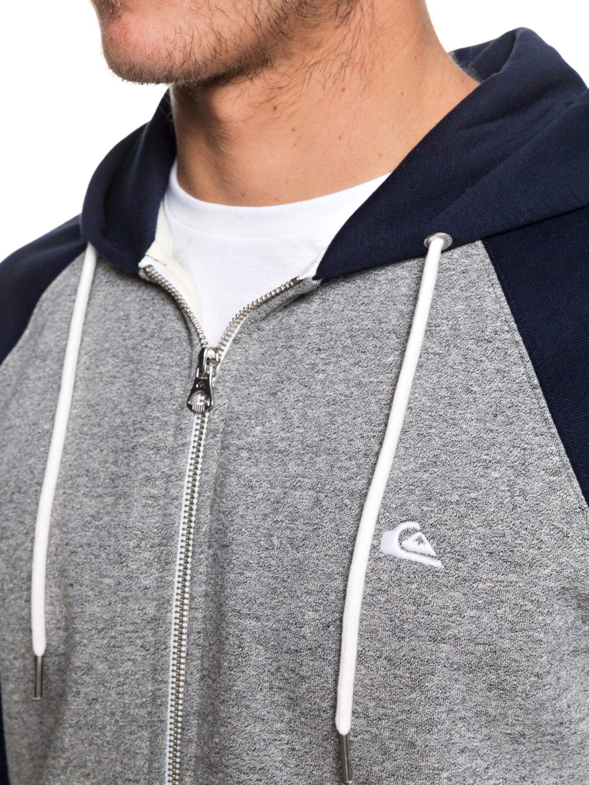 Sudadera Con Cremallera Quiksilver Kurow Grey Para Hombre