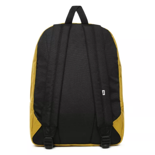Mochila Vans unisex Realm Backpack III Ref. VN0A3UI6ZLM Mostaza con logo negro y blanco bolsillo ordenador