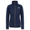 Chaqueta de Plumón The North Face mujer Thermoball T93BRLH2G Urban Navy azul marino logo y cremallera oro