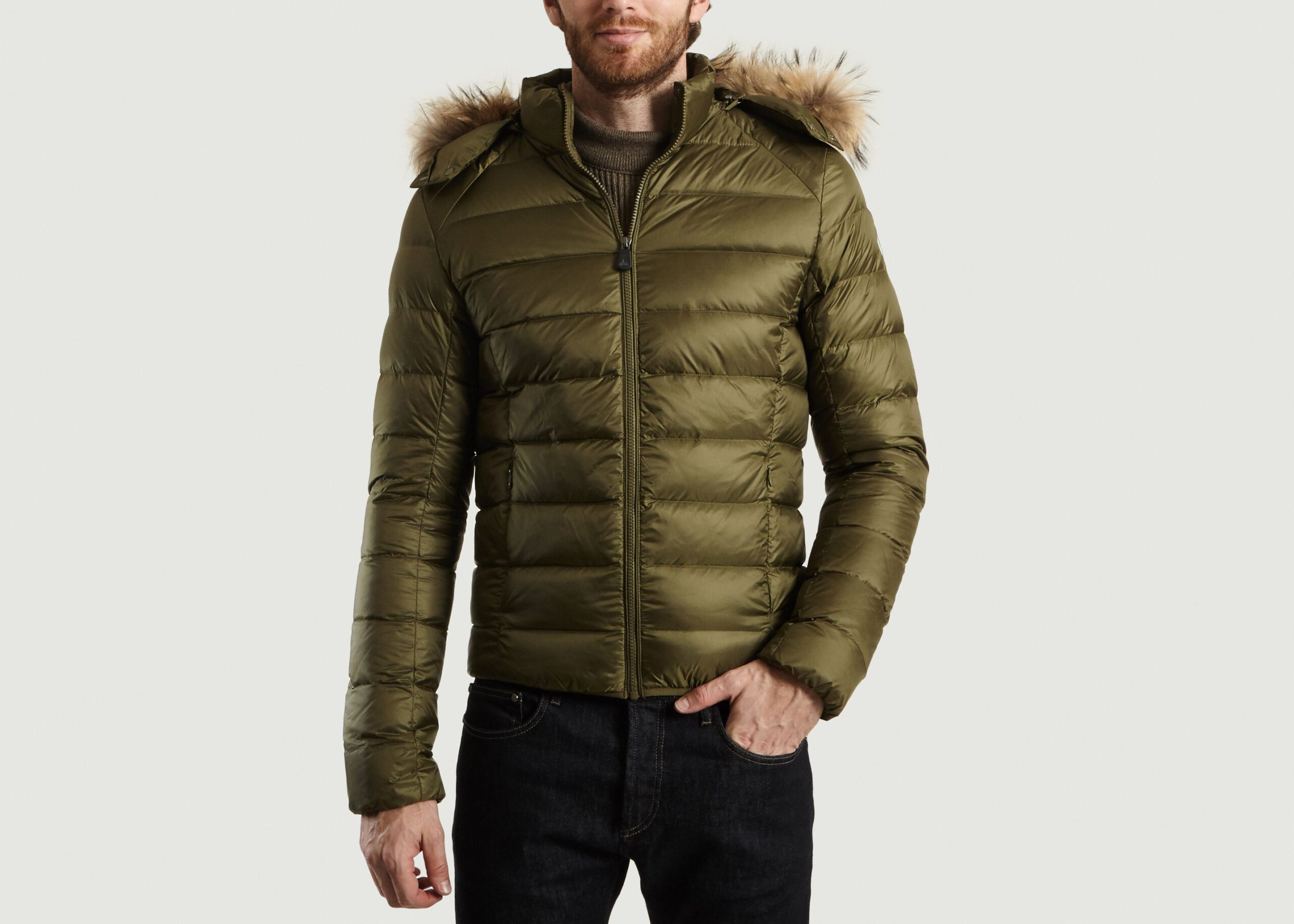 chaqueta capucha pelo hombre