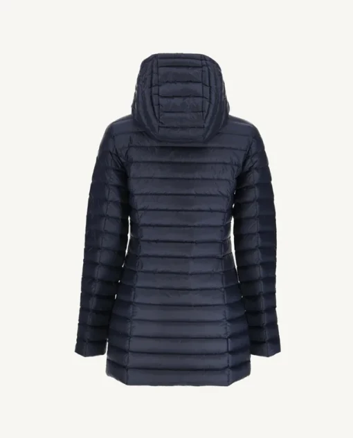 Chaqueta con capucha Jott midi 3/4 de plumas pato Mujer 104 MARINE FW22WDOW12 - 104 NOUR BASIC Larga Justoverthetop Azul marino