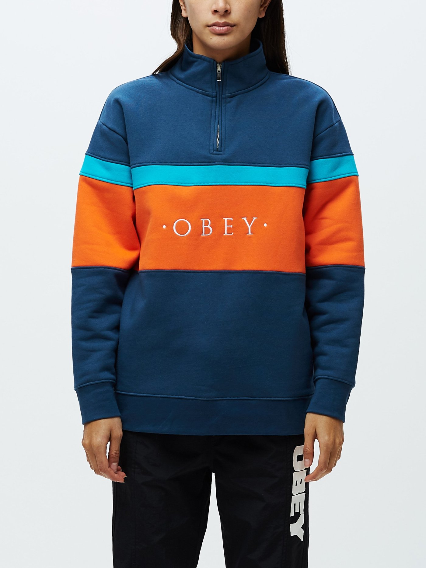 Obey Sudadera gris moteado / negro - GLAMI.es