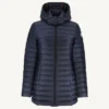 Chaqueta con capucha Jott midi 3/4 de plumas pato Mujer 104 MARINE FW22WDOW12 - 104 NOUR BASIC Larga Justoverthetop Azul marino