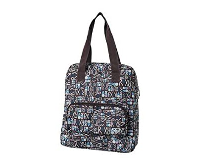 Bolsa Roxy 2 asas medida mediana Active XEWBA051 estampado chocolate con letras logo Roxy