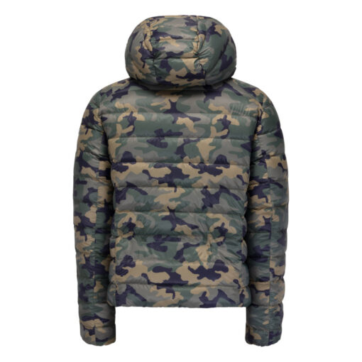 Chaqueta capucha Jott de plumas Hombre GRAN FRÍO 946 TANZANIA Justoverthetop REVERSIBLE camuflaje y azul marino