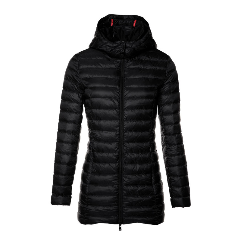 Chaqueta con capucha Jott midi 3/4 de plumas pato negra