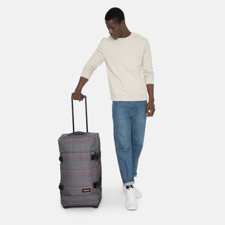 MALETA CABINA AVIÓN EASTPAK Tranverz S EK62L73X Chertan Red Cuadros  ingleses grises y rojos - Martimpe Berart - Tienda de Moda en Gausach,  Vielha, Valle de Aran