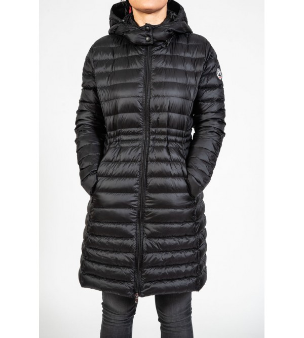 Chaqueta con capucha Jott midi 3/4 de plumas pato Black 999 BASIC Larga Justoverthetop negro | Martimpe Berart - Tienda de Moda en Gausach, Vielha, Valle de Aran