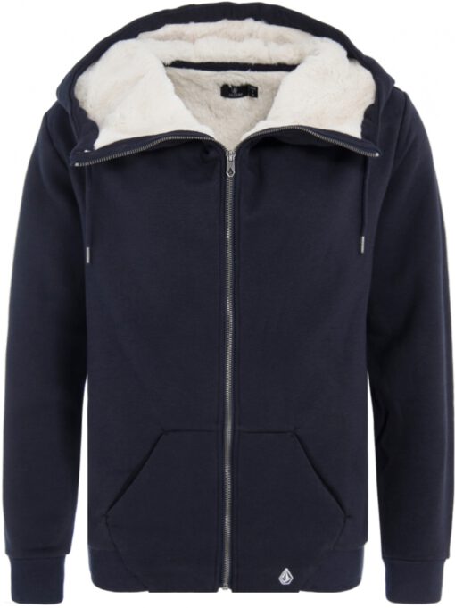 Sudadera VOLCOM Mujer forrada borreguillo con capucha WALK ON BY SHERPA-SEA NAVY Ref. B3131851 azul marino