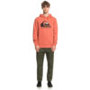 Sudadera sport hombre Quiksilver con capucha logo grande frontal Ref. EQYFT04089 mnlo color caldera