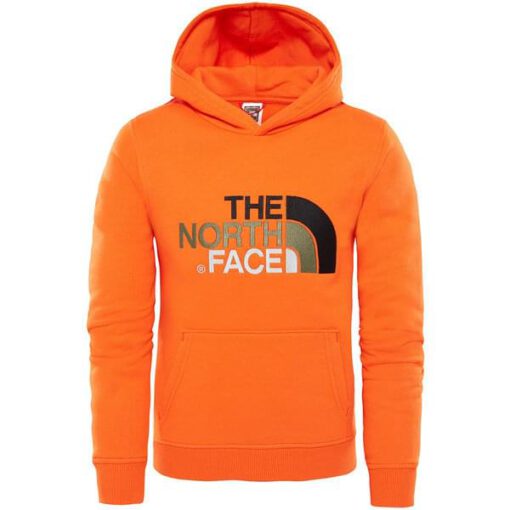 Sudadera THE NORTH FACE niño con capucha DREW PEAK ref. T933HVOW.XL NARANJA con logo bordado