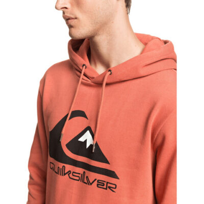 Sudadera sport hombre Quiksilver con capucha logo grande frontal Ref. EQYFT04089 mnlo color caldera