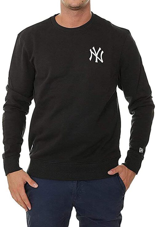 Sudadera NEW ERA Hombre Cuello redondo casual MIKINA MLB ESSENTIAL CREW NEYYAN BLK NEW YORK YANKEE Ref.11604140 negro parche NY en el pecho