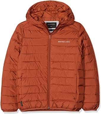 Chaqueta acolchada exterior niño invierno QUIKSILVER con capucha Scaly Puffer resistente al agua Ref. EQBJK03161 naranja caldera