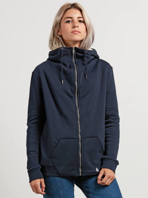 Sudadera VOLCOM Mujer forrada borreguillo con capucha WALK ON BY SHERPA-SEA NAVY Ref. B3131851 azul marino