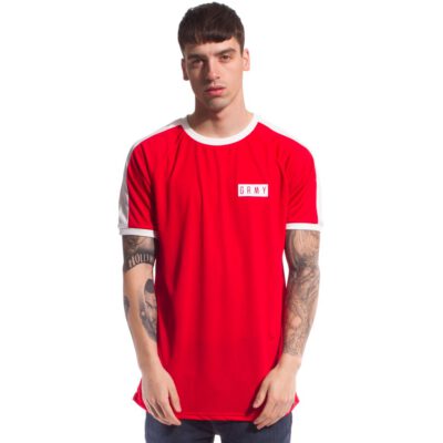 Camiseta GRIMEY manga corta unisex STICK UP POLYESTER TEE SS17 RED Ref. GA438-RED Roja detalles blanco