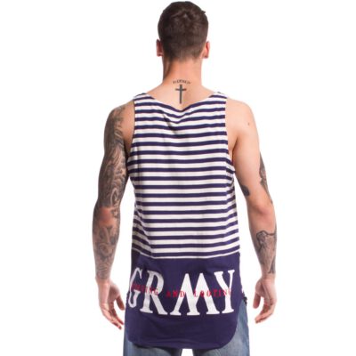 Camiseta GRIMEY tirantes chico MIST BLUES STRIPES TANK TOP SS17 NAVY Ref. GRTT133-NVY azul marinero