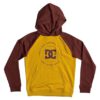 Sudadera DC SHOES con capucha para niño Ref. EDBSF03079 REBUILT HOODIE Granáte y mostaza