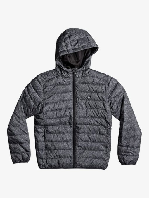Chaqueta exterior niño nieve QUIKSILVER con capucha Scaly Water-Repellent Insulated Jacket Ref. EQBJK03124 gris jaspeada