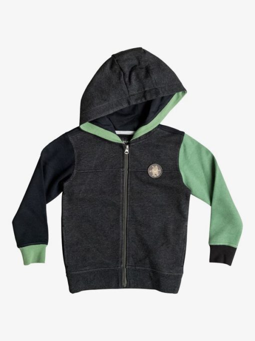 Sudadera niño Quiksilver con capucha y cremallera para Chicos Iconic Science Ref. EQKFT03140 gris gaspeado