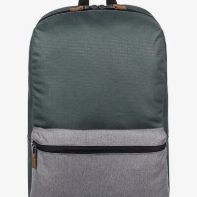 Mochila Quiksilver chico EQYBP03408 Night Track Plus 24L con bolsillo para ordenador verde militar con bolsillo gris