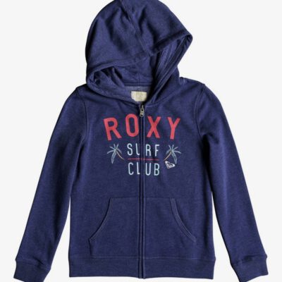 Sudadera ROXY niña con capucha y cremallera Ref. ERGFT03247 The Endless Round color BREO VIOLETA logo letras grandes