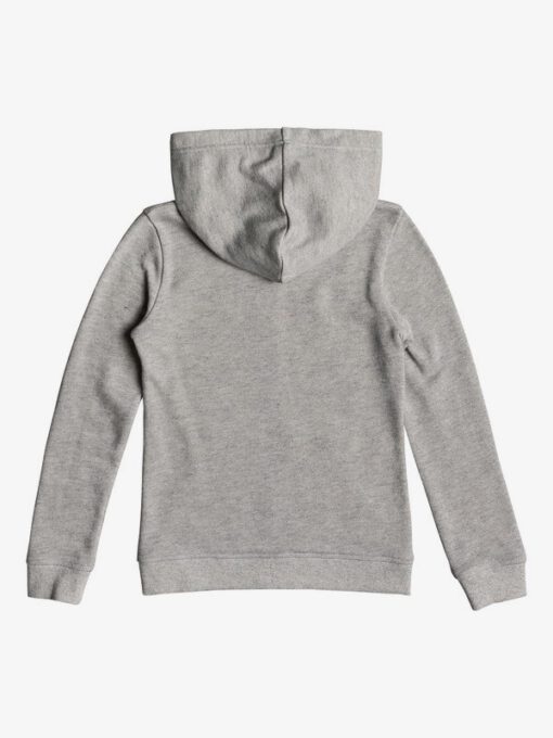 Sudadera ROXY niña con capucha y cremallera Ref. ERGFT03373 Mi Bicicleta Zip-Up Hoodie Gris logo piña oro