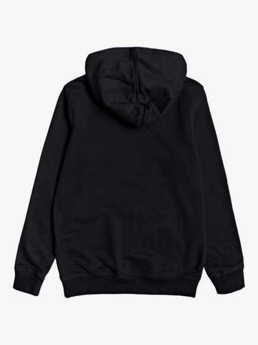 Sudadera ROXY niña con capucha y cremallera Ref. ERGFT03433 Calm Vibes B Negro Logo grande en pecho dorado