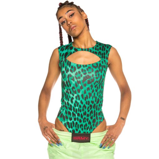 Body Grimey Chica tirantes Yanga Girl Mesh Body SS20 Green Ref. GGBS110-GRN verde esmeralda