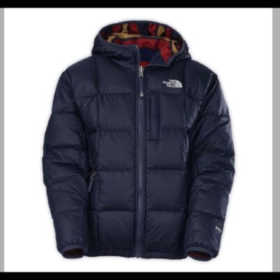 Chaqueta reversible THE NORTH FACE niño con capucha MOONDOGGY Cosmic blue ref. T0A7ABFA7LL AZUL por un lado y rayas rojas y azules por el otro