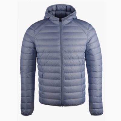 Chaqueta con capucha Jott de plumas pato Hombre Bleu celeste NICO 164 BASIC Justoverthetop Plomo azul cielo