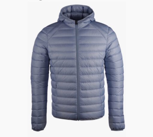 Chaqueta con capucha Jott de plumas pato Hombre Bleu celeste NICO 164 BASIC Justoverthetop Plomo azul cielo