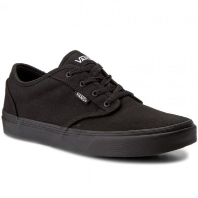 Zapatillas VANS Skate confortables chico Atwood (Canvas) Black/Black Mod. VN000KI5186 negra lona
