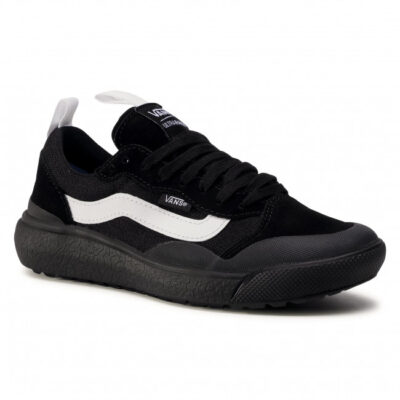 Zapatillas VANS cómodas Sneakers deporte hombre Ultrarange Exo Se Black Modelo: VN0A4UWMBLK1 negras con franja blanca