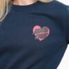 Sudadera SANTA CRUZ Mujer cuello redondo Japanese heart crew Ref. SCA-WCR-0272 Azul logo corazón letras japonesas