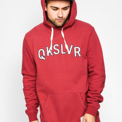 Sudadera sport hombre Quiksilver con capucha Hoodie lullwood Ref. EQYFT03717 rrao granate letras grandes bordadas