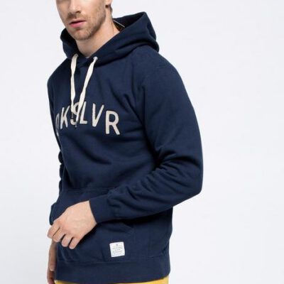 Sudadera sport hombre Quiksilver con capucha Hoodie lullwood Ref. EQYFT03173 BYJO azul marino letras grandes bordadas